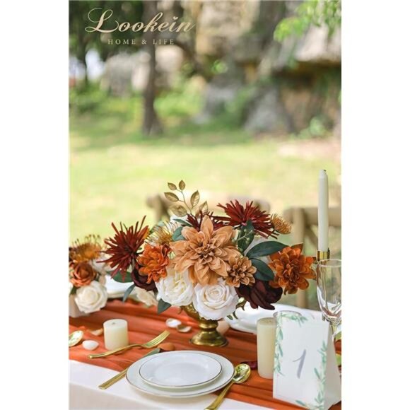 Artificial Flowers for DIY Wedding Decoration Bridal Bouquet Table Centerpieces - Picture 4 of 7